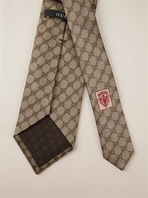 gucci brown tie|vintage gucci tie.